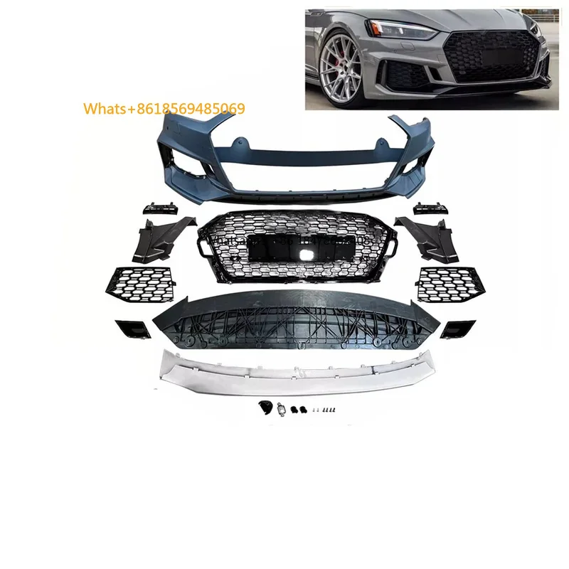 

Factory Car 5 Front Bumper Body Kit A5 B9 S5 2017 2018 2019 A5 S Line 5 Front Bumper with Grille