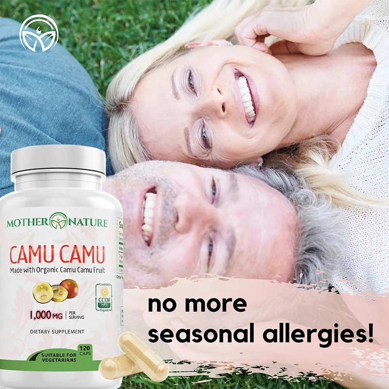 Camu Camu Capsules - Organic Vitamin C Supplement - Good for Your Health, Improves Body Defenses, Restores Skin Elasticity