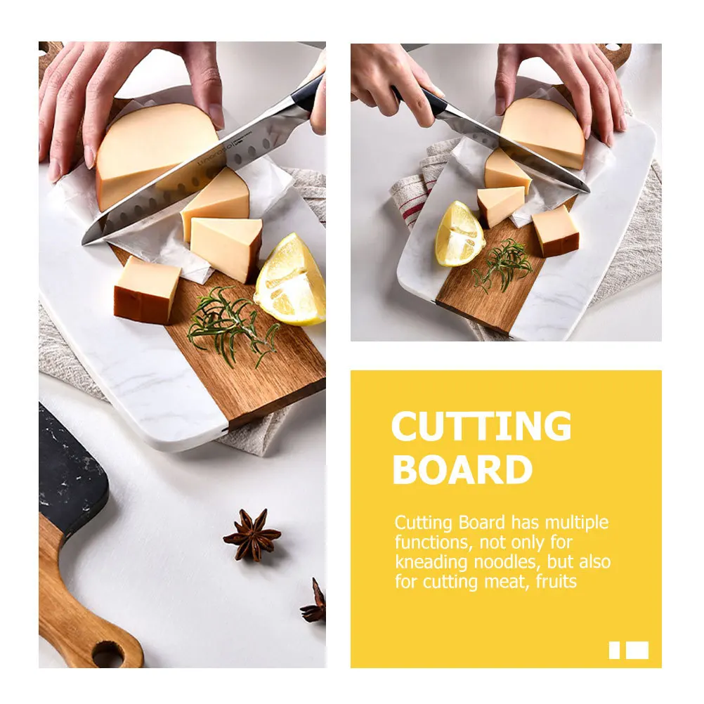 

Marble Wood Chopping Large Practical Non-Slip Cutting Board For Meat Fruit Vegetables Multi-Function Hanging Kitchen Tool