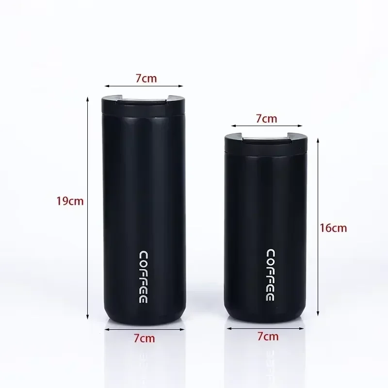 500ML Stainless Steel Coffee Thermos Bottle Thermal Mug Leakproof Car Vacuum Flasks Coffee Cup Travel Portable Insulated Bottles