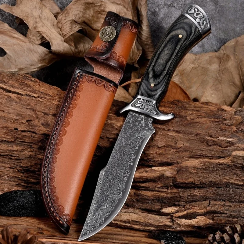 

Дамасская сталь, уличный нож, дикая природа, исследование, самооборона, прямой нож, высокая твердость, ковка, режущий инструмент, открытый