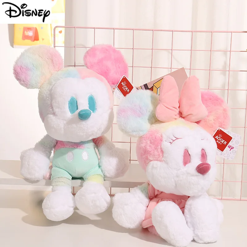 Disney 38cm Anime pluszowy Lilo & Stitch Mickey Minnie Fantasy wata cukrowa zabawki Kawaii Plushie lalki prezenty dla dzieci