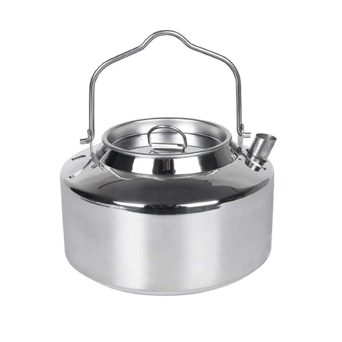 

Open Fire Kettle 1.2L Stove Top Tea Water Kettle Stainless Steel Kettle Portable Large Capacity Camping Kettle Accessory