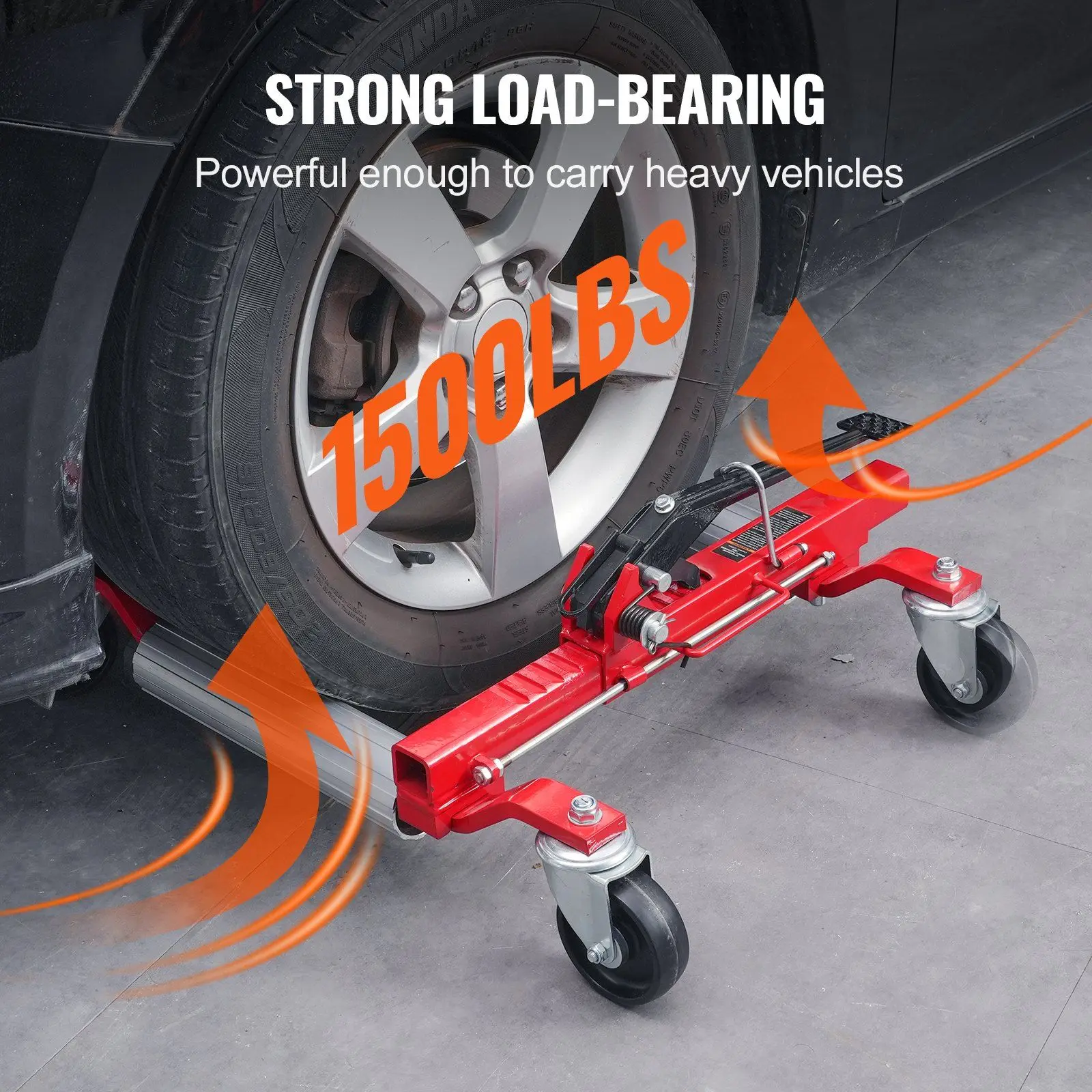 Wheel Dolly Heavy Duty Vehicle Positioning Tyre Jack Car Lifter 1500 Lbs