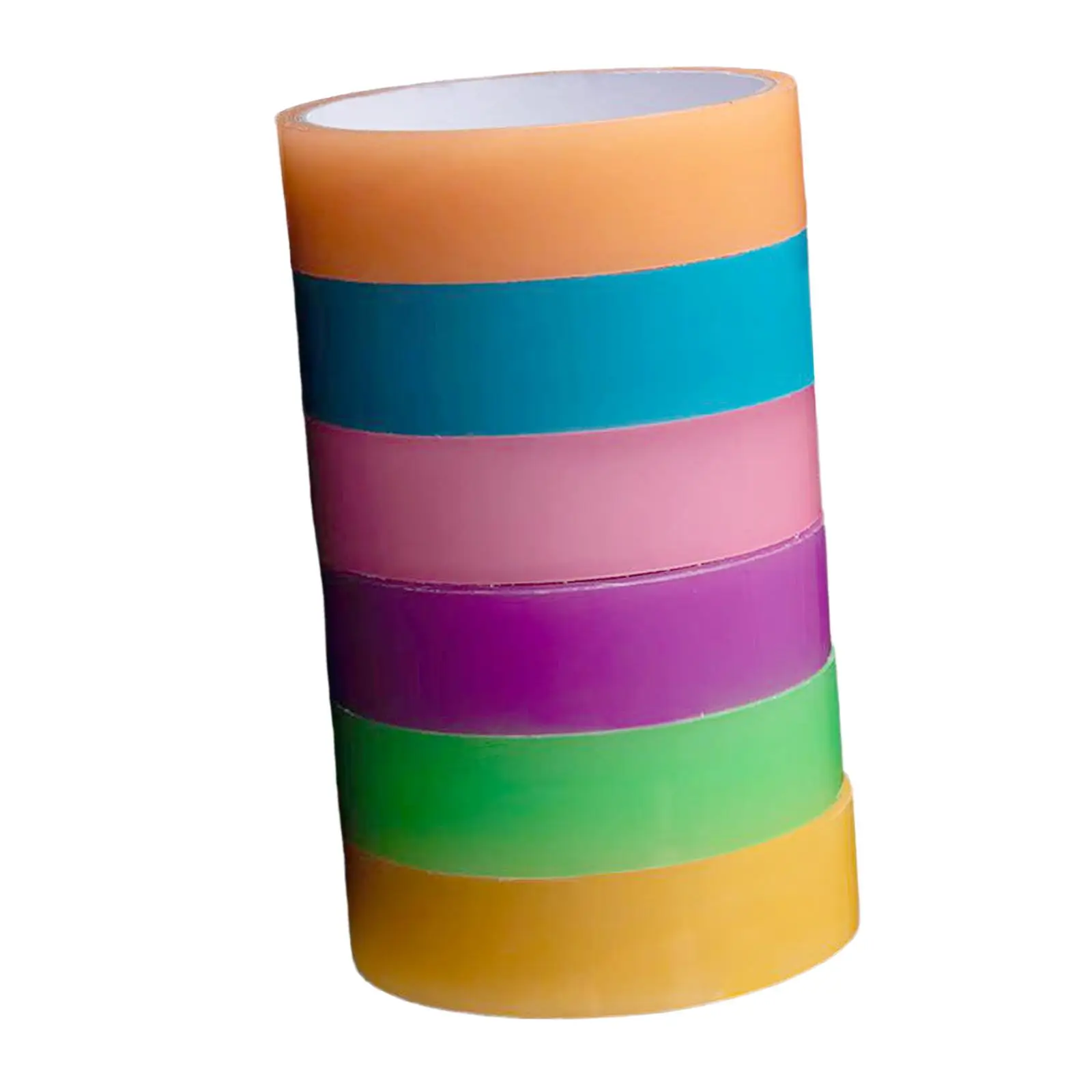 6PCS Sticky Ball Tape DIY Color Ball Tape Rainbow Colors Toys Colored Tapes Bulk