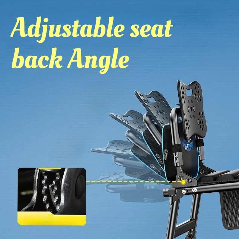 Foldable Portable Thickened Fishing Chair Multifunctional Iron Alloy Adjustable Lifting Fishing Chairs Outdoors Tackle Supplies