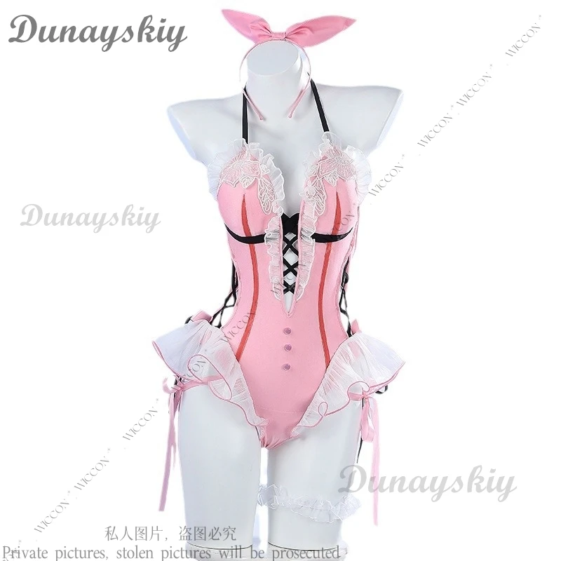 Feria Shen Cosplay Costume Game NARAKA Cos BLADEPOINT Jumpsuit Swimwear Pink Cute Woman Man Party Gift Role Play Halloween Party