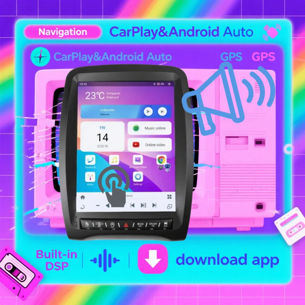 

13 inch Radio For Dodge Durango 2011-2020 Wireless Carplay Android Screen GPS Carplay Car Multimedia Video Player Stereo Head