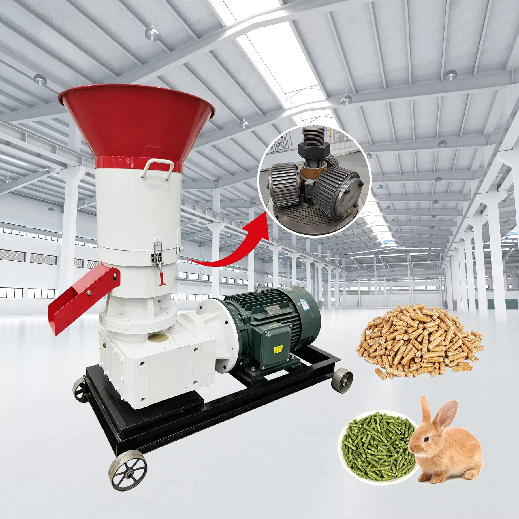 Corn Soybean Meal Straw Pellet Machine Universal for Poultry Livestock Aquaculture Sinking Feed Pelletizer