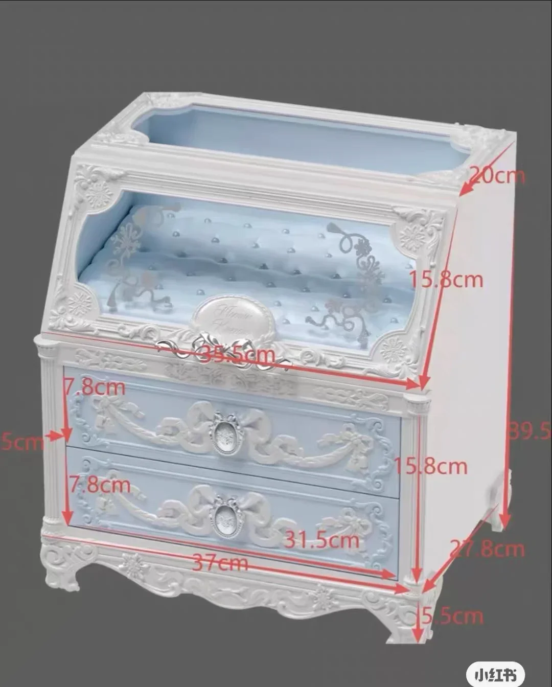 Flower Knows Snow Ballet Luxury Cosmetic Organizer Large Empty Gift Box Makeup Storage Case Balletcore Display Box