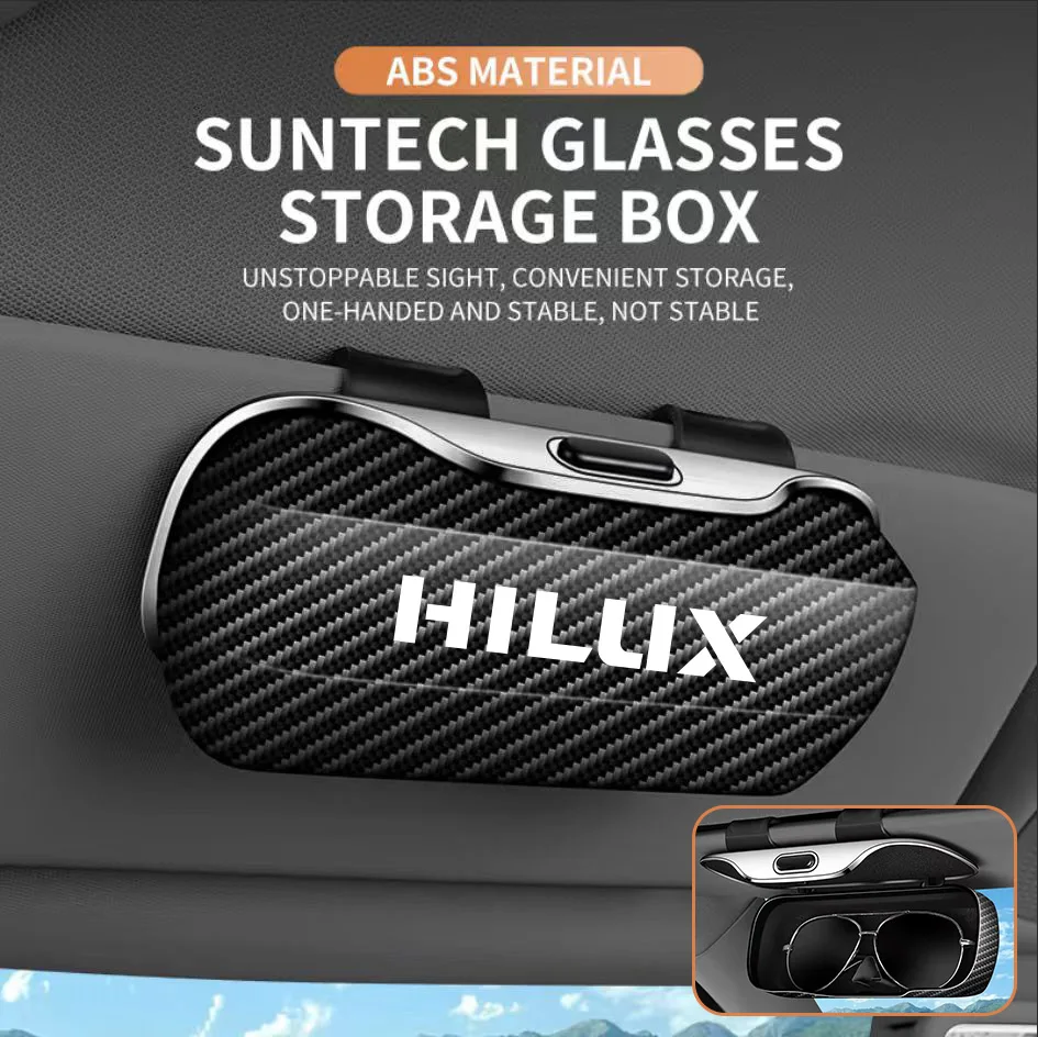

Car Glasses Box Press Switch Shock-Proof Stable Sun Visor Storage Case For Toyota Corolla Prius Yaris Rav4 CHR Aygo Hilux Raize