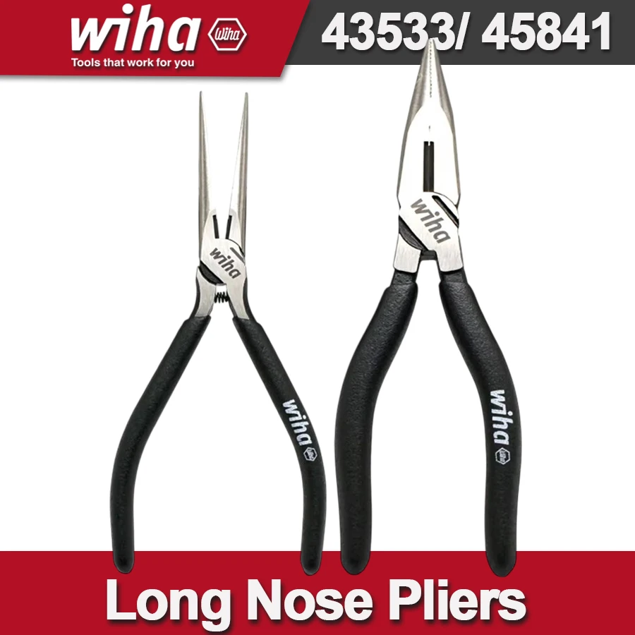 

Германия Wiha 6-дюймовые плоскогубцы с длинным носом и кусачками для проволоки игольчатые плоскогубцы для тяжелой резки и гибки No 43533 | 45841