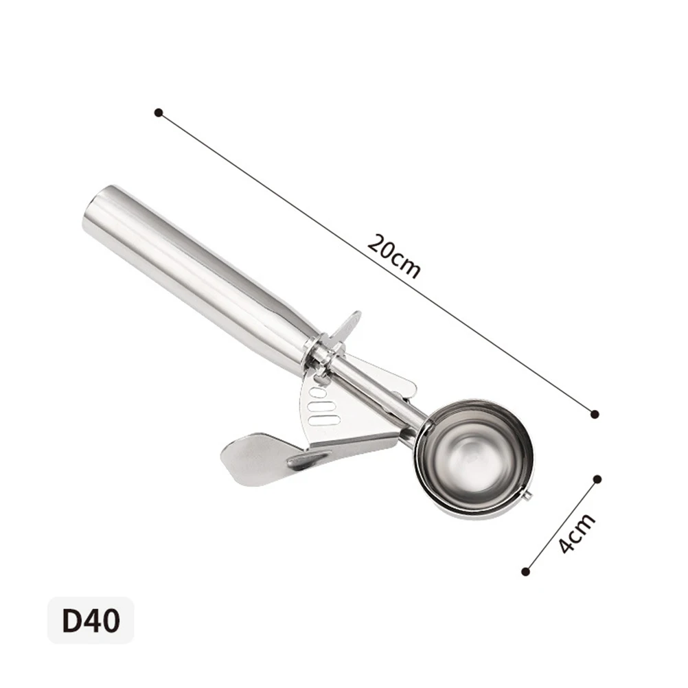 

Stainless Steel Ice Cream Scoop 3 Sizes Non Rust Kitchen Tools Cookie Dough Melon Balls Meatball Mashed Potatoes Fruit Scooper