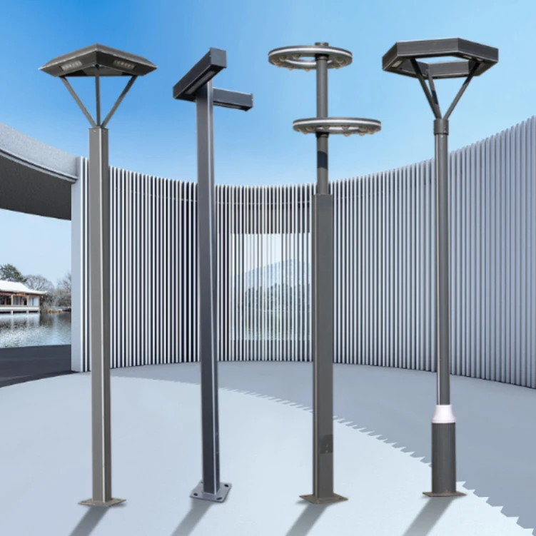 Solar Landscape Lamp Height 5 Meters Outdoor Solar Garden Lights Community Lawn Lamp Cylindrical Pillar Lights