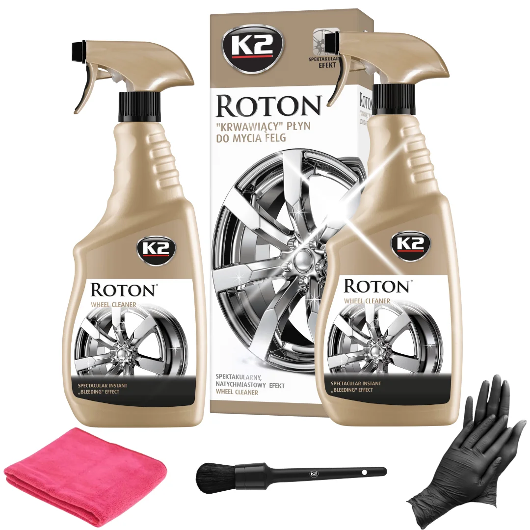 FELG CLEANING KIT 2X ROTON 700 ML + RUSH + MICROFIBRE + GLOVES