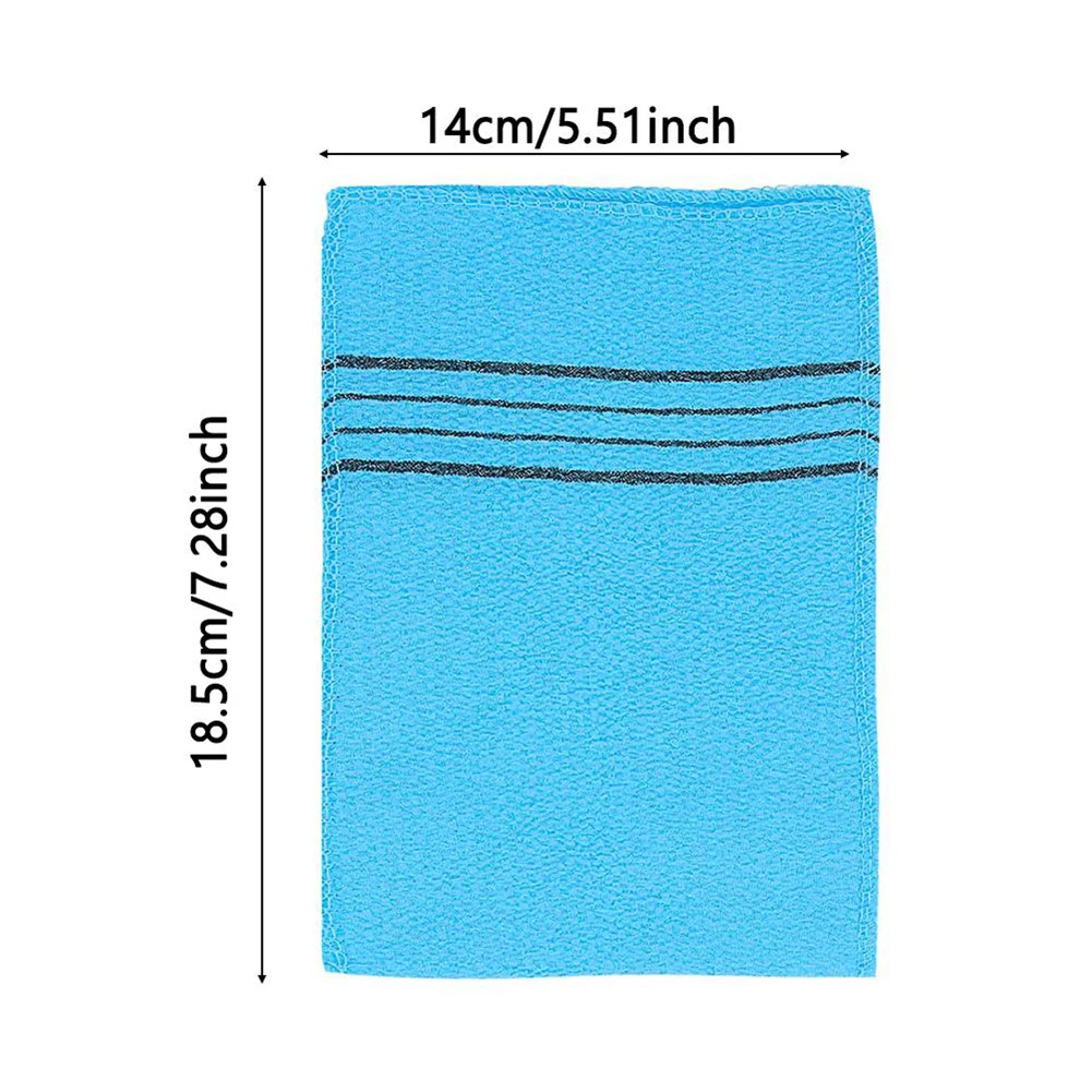 5pc Double-sided Shower Bath Glove Towel Korean Exfoliating Bath Washcloth Body Scrub Shower Towel For Adults Coarse Grain Brush