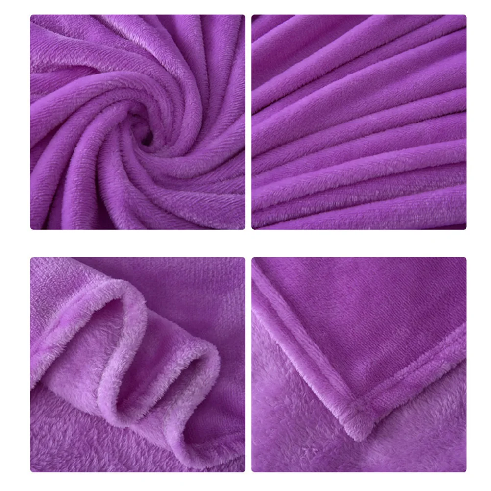 

Soft Coral Fleece Blanket Lightweight Warm Throw for Winter Camping Home Travel Flannel Blankets Family Use