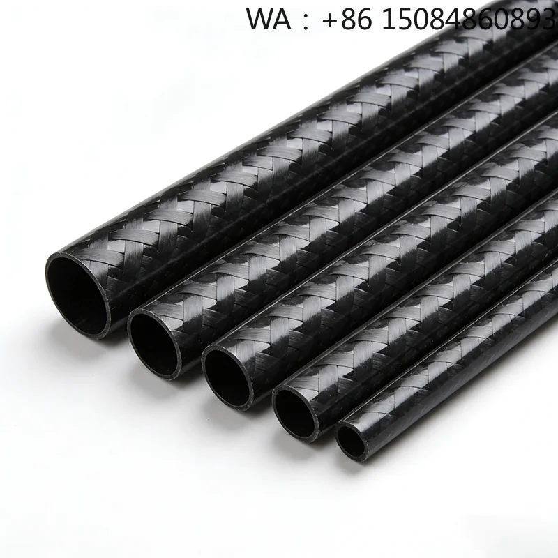 

3K Twill Matte Carbon Fiber Tube, Lightweight High Strength Custom Pipe for Model and Outdoor Sports Gear