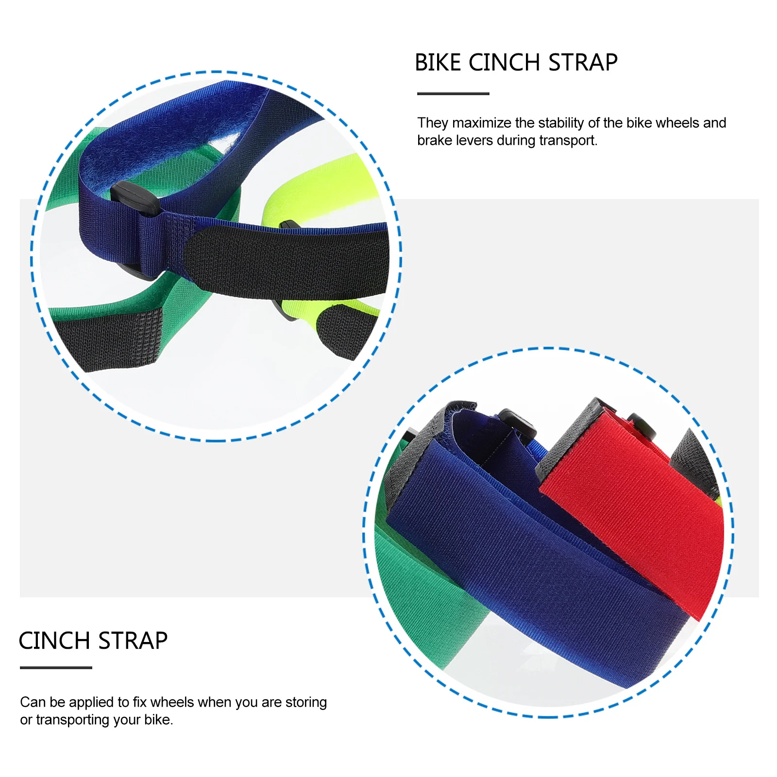 

15Pcs Heavy Duty Bike Strap Tape Adjustable Wheel Fixing Strap for Stable Transport Bike Accessories Accessories