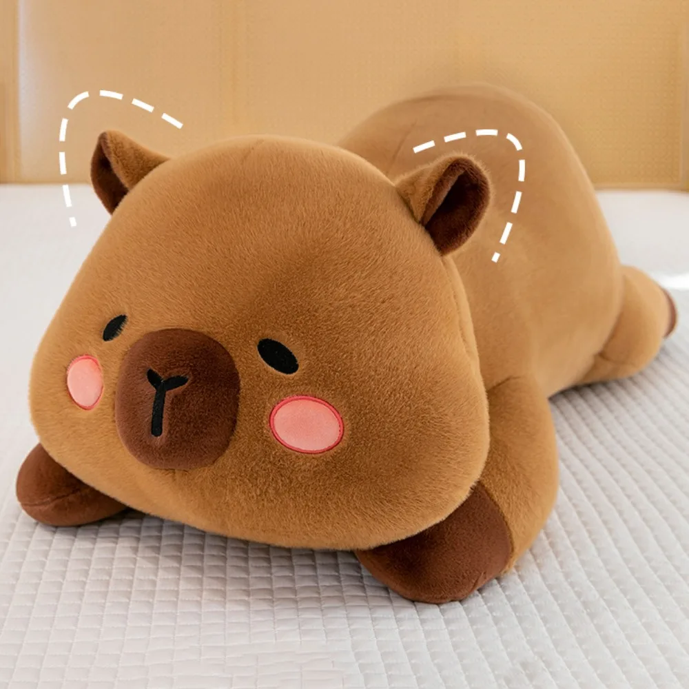 

Kawaii Pillow Capybara Plush Toy Soft Brown Capybara Plush Doll Fluffy Cute Capybara Stuffed Doll Friends Holiday Present