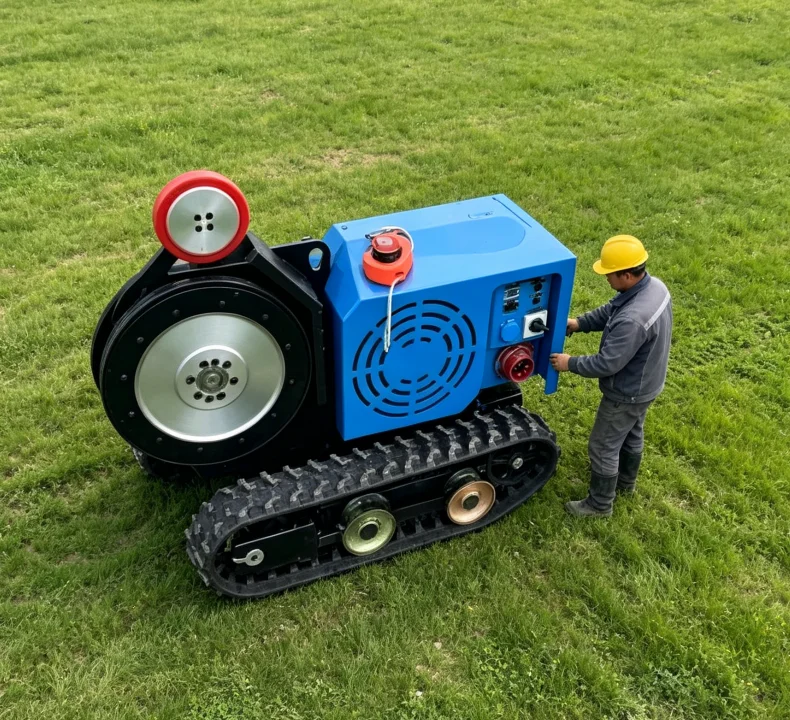 22KW 380V Diamond Wire Saw Machine Electric Wire Saw Machine Remote Control Track Rope System for Stone/Brick/Metal Cutting