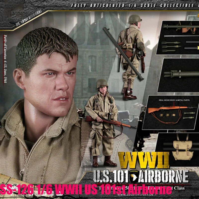 SS-126 soldierstory 1/6 soldados americanos 101st airbornediv. 1st batalhão 506th pir, primeiro colecionável privado 12 "figura de ação