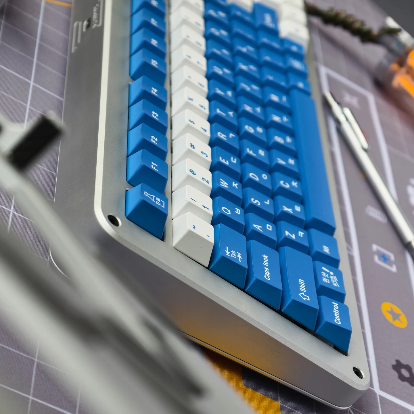 Soju Korean Keycaps Dye-Sublimate Cherry Profile PBT Keycaps Hangul Blue Keycaps For MX Cherry 64/87/96/108 Mechanical Keyboard view 6