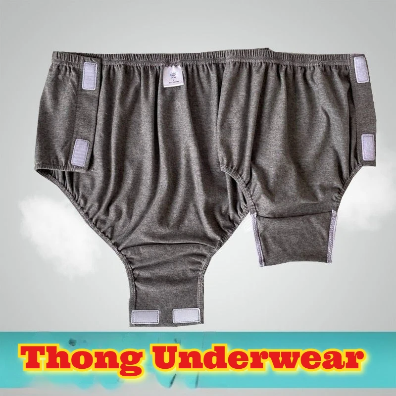 Open-Crotch Underwear Senior Bedridden Patients Incontinence Care Reusable Washable Briefs Elderly Full Open Triangle Pants