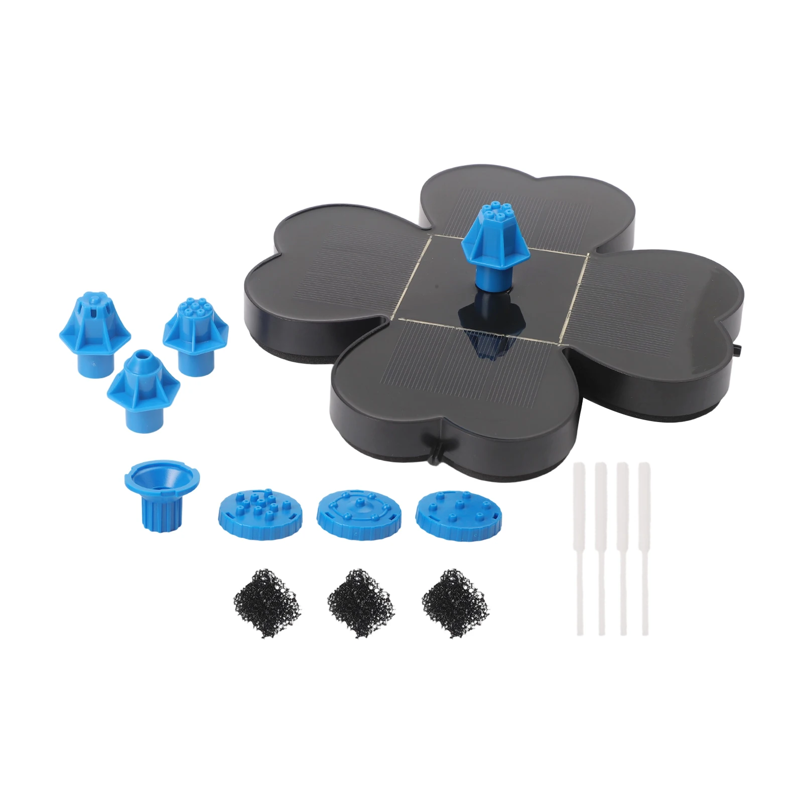Garden Decoration As Show Floating Fountain Decorative Garden Water Pump 8 Interchangeable Nozzles Built-in Filter System
