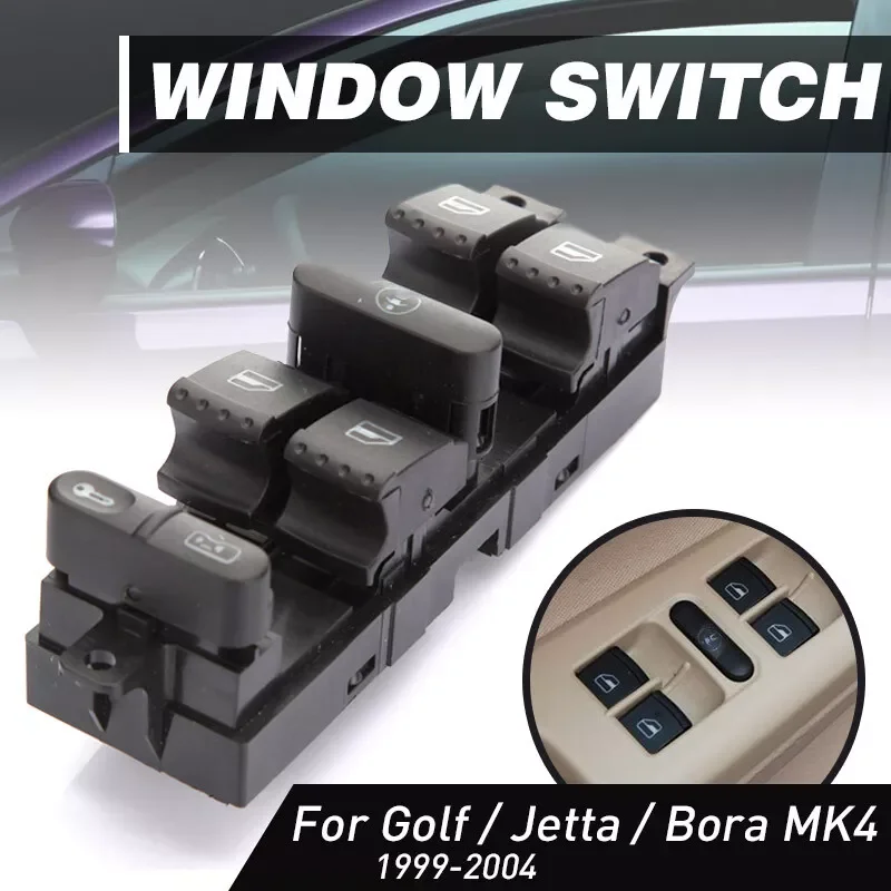 High quality Master Window Switch 1J4959857D For VW Golf GTI MK4 Jetta Bora MK4 Passat B5 B6 3BD959857 FREE SHIPPING!!!