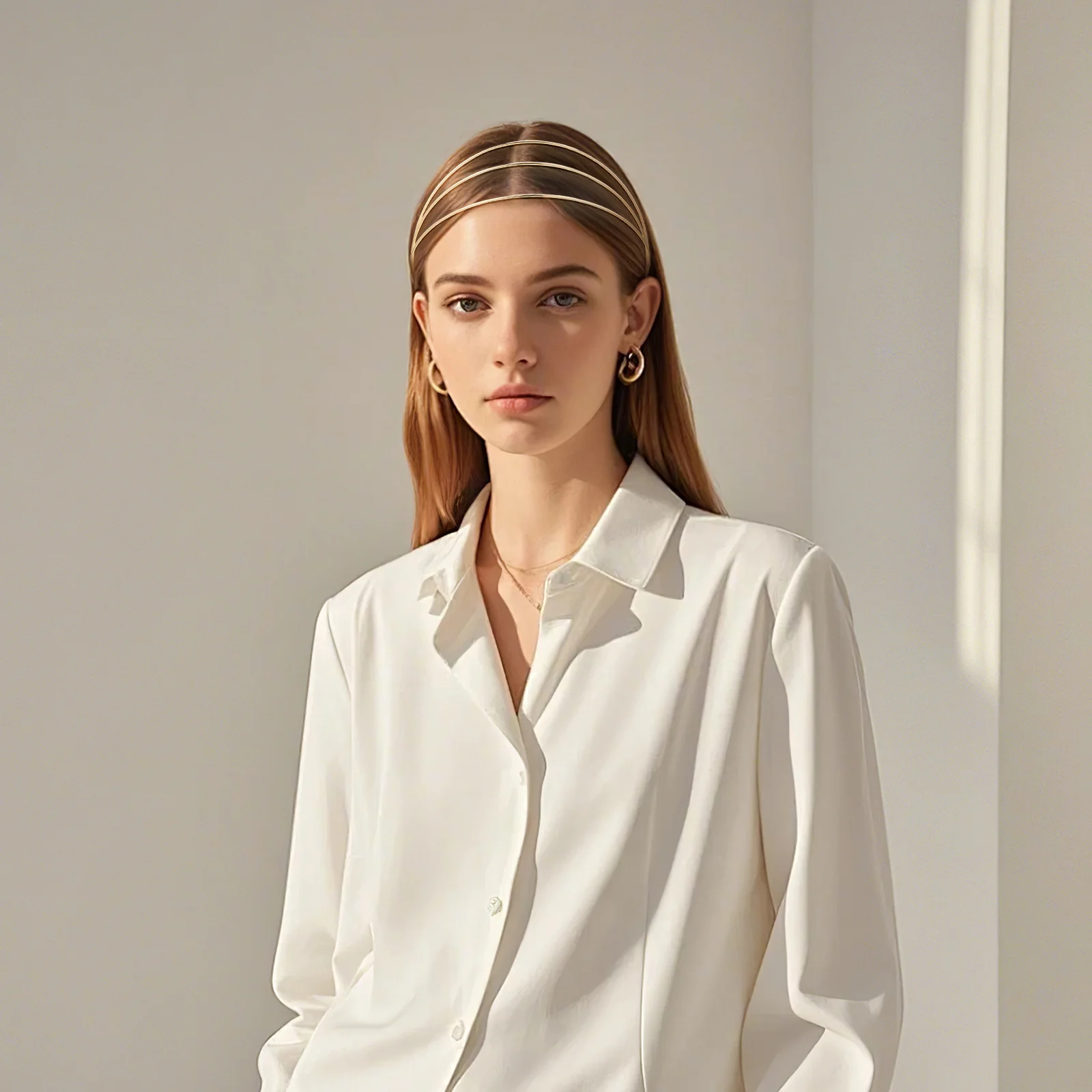 

2pcs Head Circle Hair Accessory Simple Diy Base For Wedding Party Bridal Headdress Craft Making Prop Decor