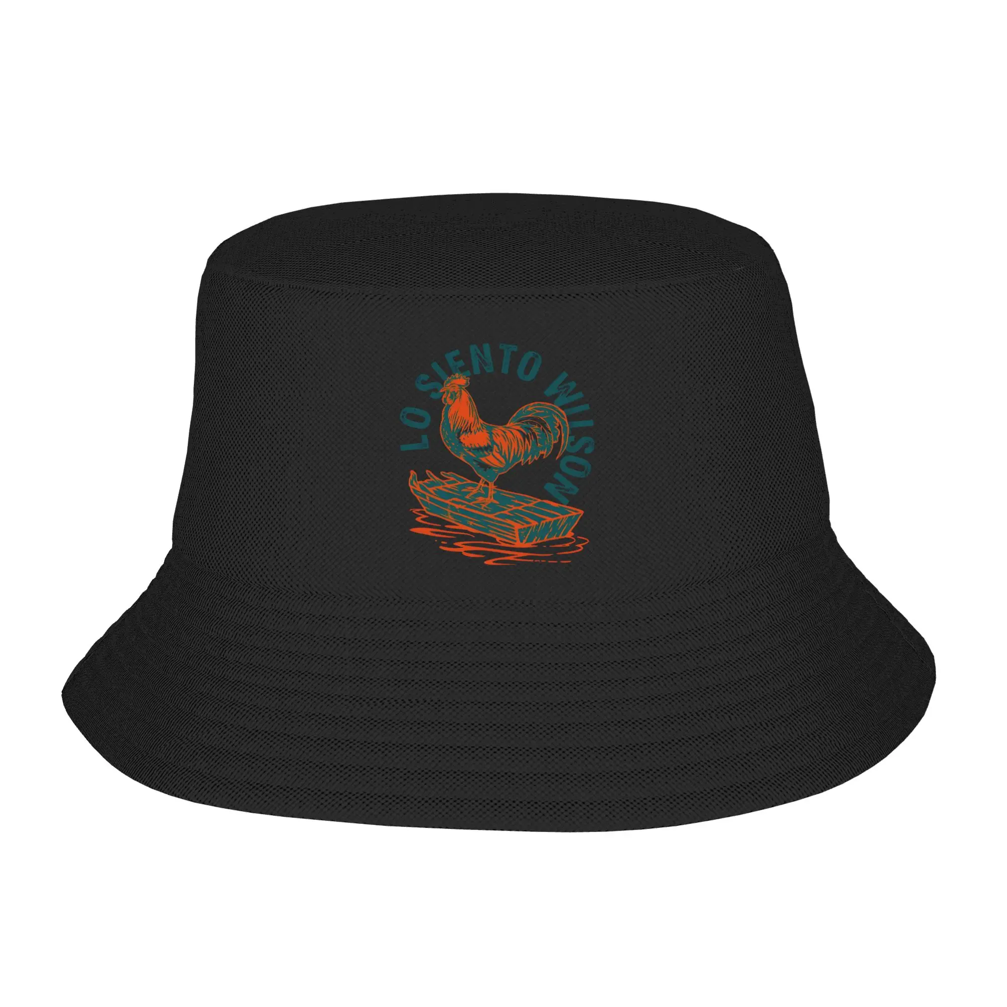 Women Cute Witty Wilson Lo Siento Dark Chicken  Bucket Hat Accessories  Bob Hats For Vocation Getaway Headwear Lightweight