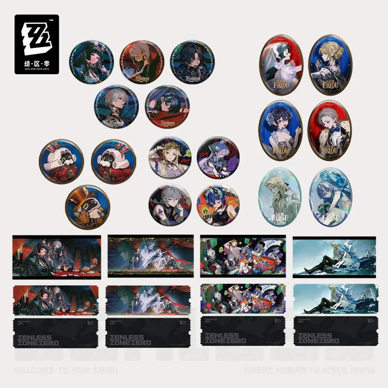 

Официальный товар Sunsyea Zenless Zone Zero miHoYo, оригинальный значок серии XZPD, постер с билетом