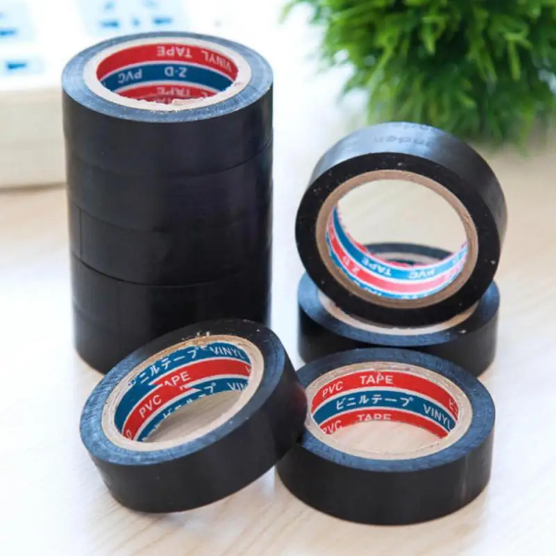 6M/10M Black Flame Retardant Electrical Insulation Tape Electrician Wire High Voltage PVC Waterproof Self-adhesive Tape