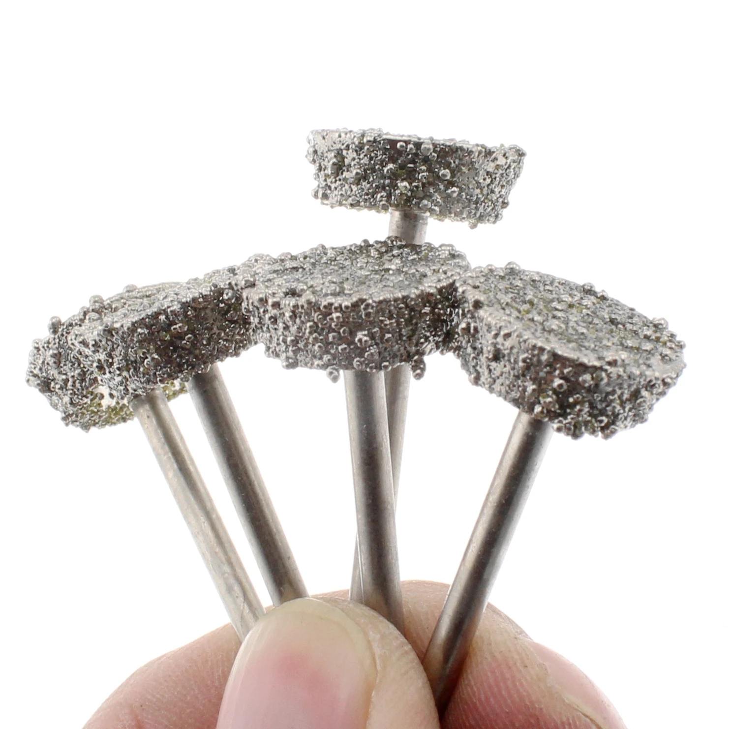 

5Pcs 16mm SHORT INVERTED CONICAL Diamond Grinding Burr Bits Grit 46 for Glass Stone Carving Deburring Lapidary 3mm Shank