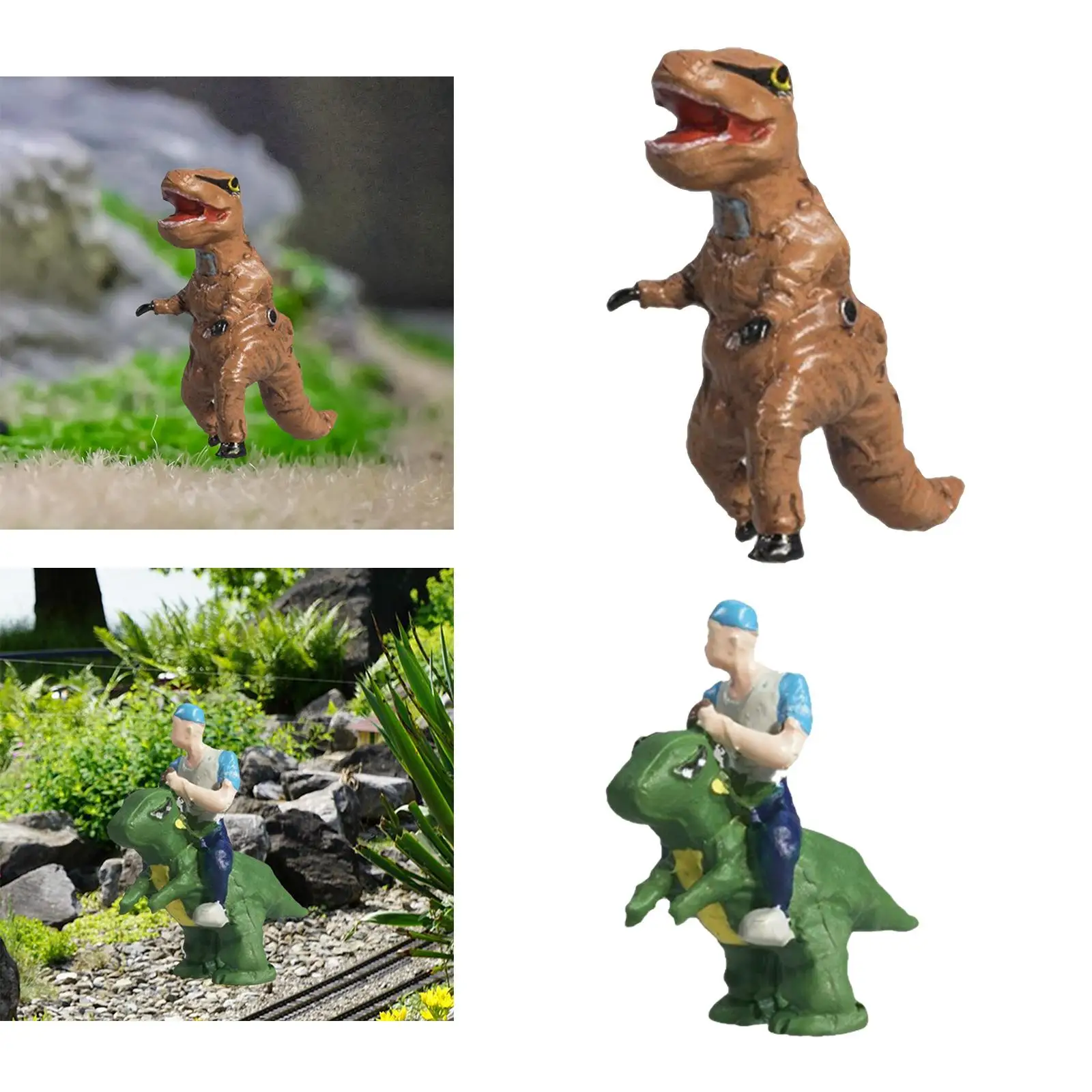 Figuras de dinosaurios a escala 1/64, colección artesanal, figura de acción de dinosaurio en miniatura para recuerdo de fiesta, decoración de escena en miniatura