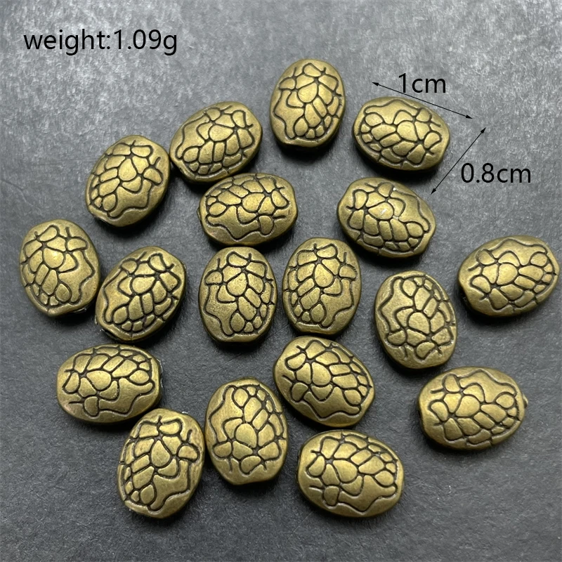 3-color Oval Spacer Bead Carving Various Flowers Shape Bracelet Gasket DIY Jewelry Making Necklace Earring Connector Accessories