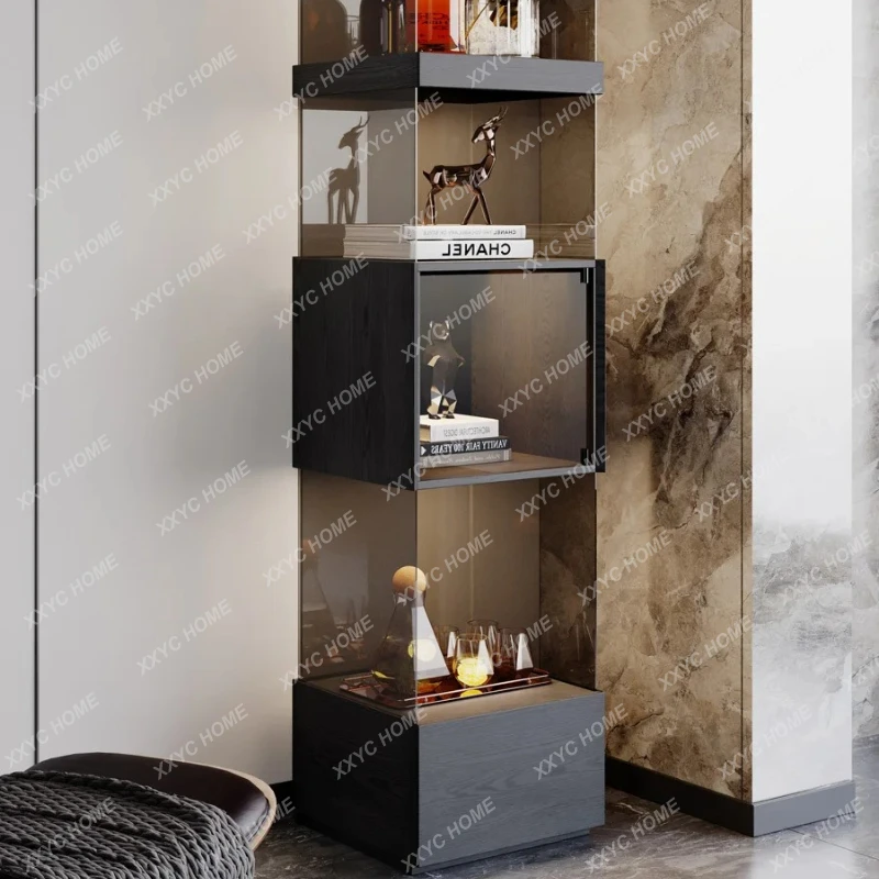 X-S Glass corner cabinet  minimalist wine cabinet Living room premium corner cabinet HG
