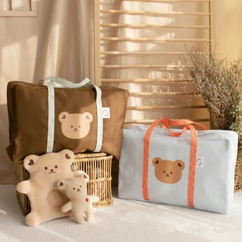 Large Capacity Mommy Bag Zipper Maternity Hospital Bags Kindergarten Quilt Storager Tote Diaper Clothes Organizer Travel Luggage