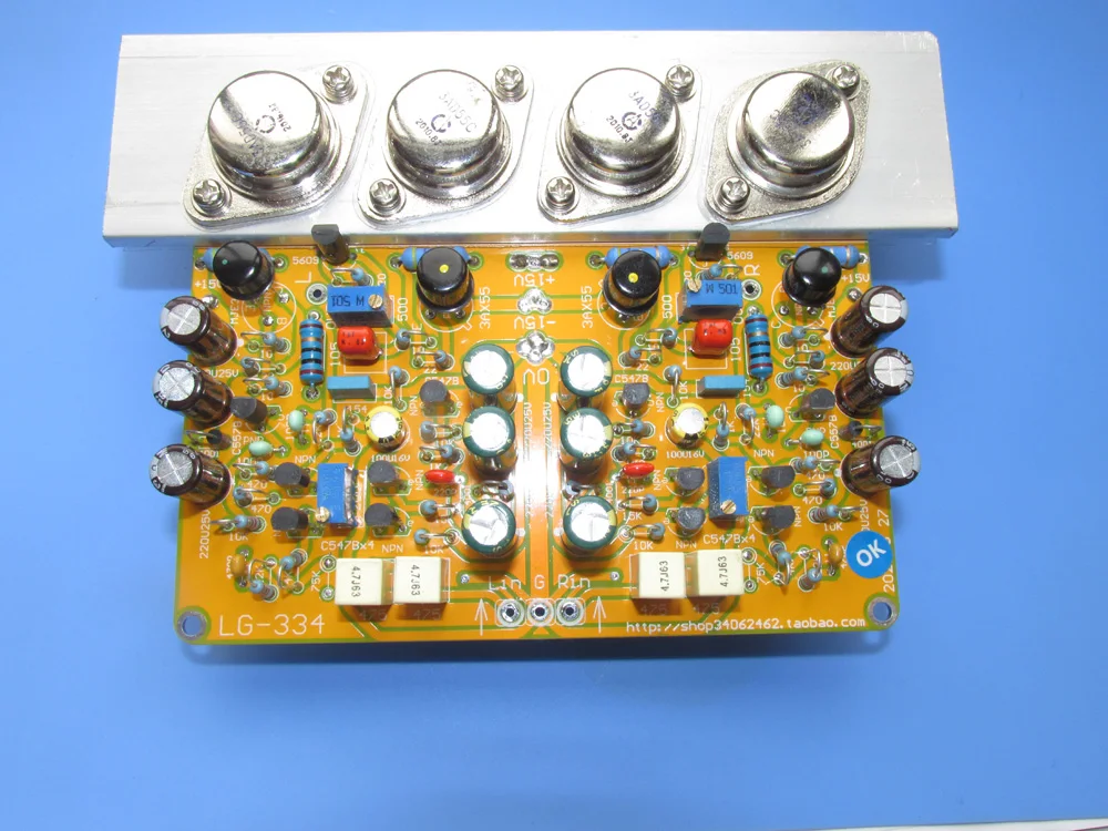 3AD55 Germanium Tube 20WX2 Non-Complementary Homopolar Symmetrical OCL Amplifier Board Discrete Component Power Amplifier