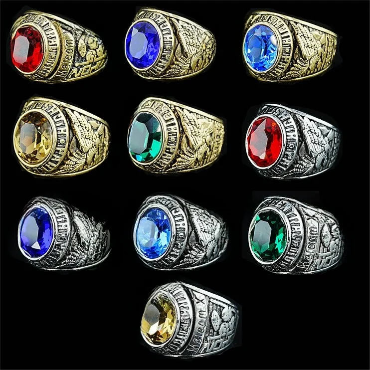 

Винтажное кольцо из титановой стали с драгоценным камнем, экстравагантное мужское кольцо, индивидуальное украшение, модный аксессуар