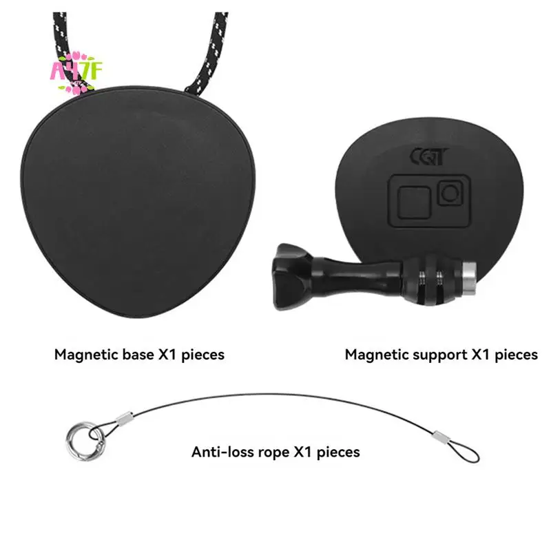A47F-CQT Magnetic Neck Strap Hold Mount Magnetic Chest Bracket For GO3S / Action 5Pro Sports Camera Accessory