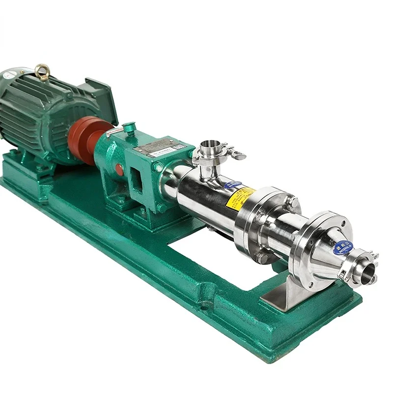 High viscosity sanitary stainless steel single screw mono pump/positive displacement pump