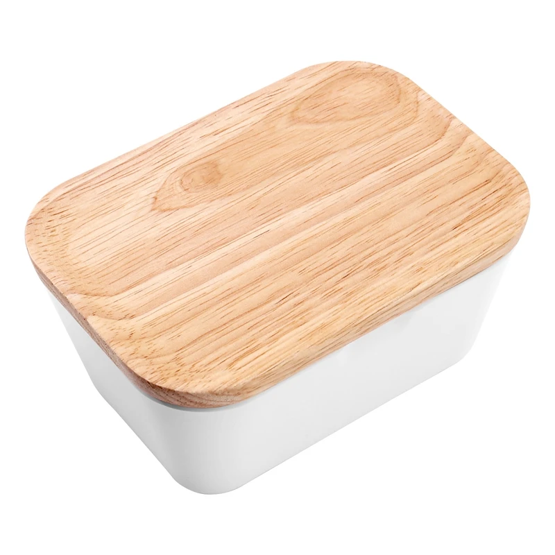 

Butter Dish Butter Box Container With Wooden Cover Home Tool Useful, Home Storage Box 250ML Multi-Function Preservation Box, But