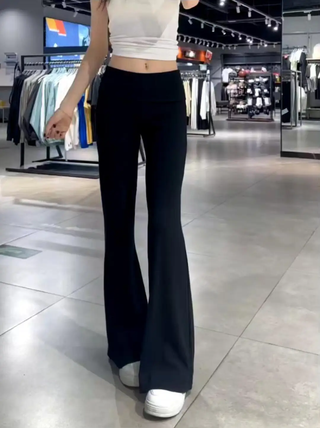 กางเกงโยคะขายาวทรงหลวม ระบายอากาศได้ดี สำหรับผู้หญิง ใส่สบาย เหมาะกับฤดูร้อน ผ้าบางเบา สไตล์เกาหลี