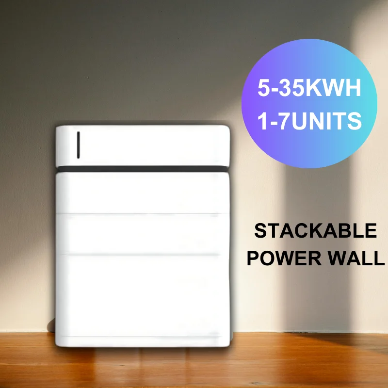 30kWh Stackable Lithium Battery 51.2V 100Ah LFP IP55 Low Voltage 1 to 7 Modules 10year Warranty
