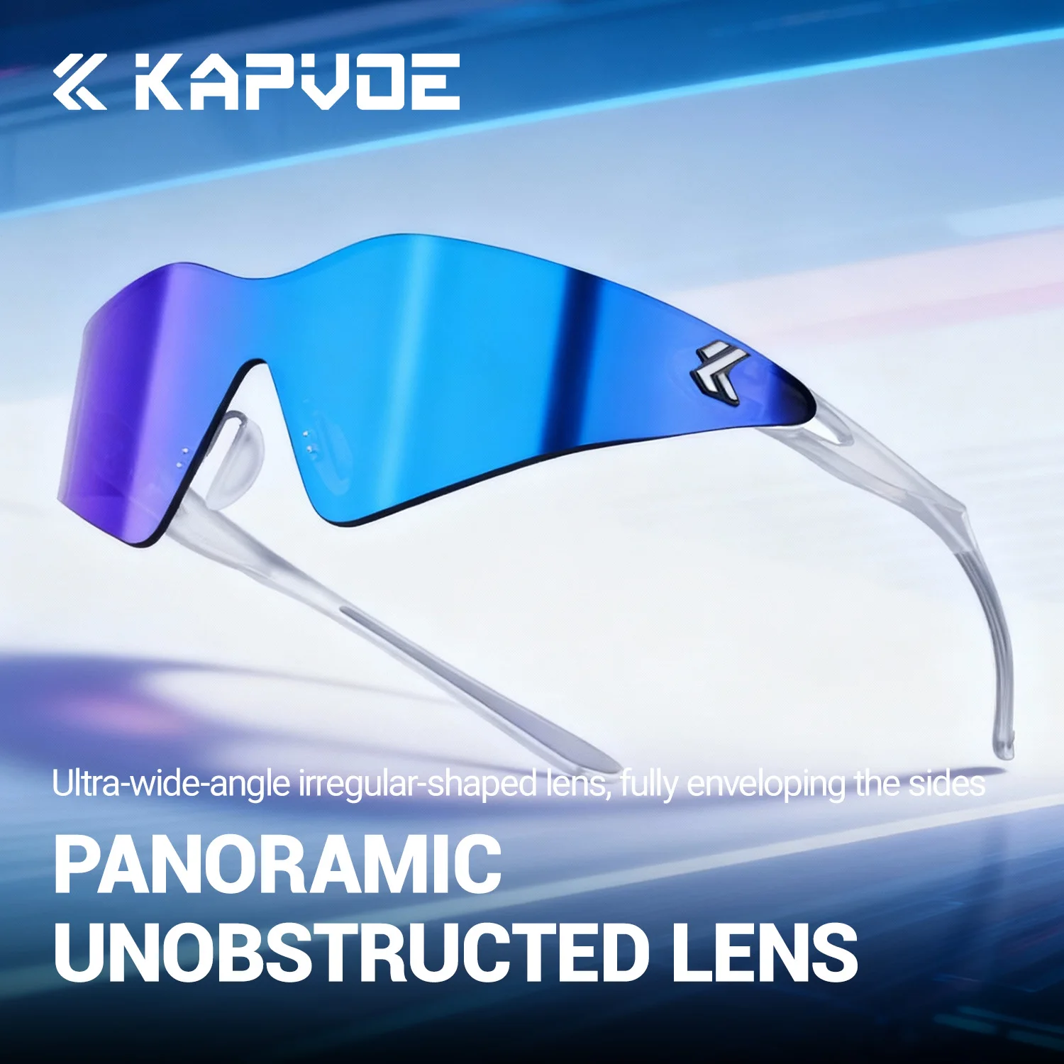 

Солнцезащитные очки Kapvoe Ultra-Wide Panoramic для велоспорта с высококачественными линзами UV400, профессиональные уличные очки для бега, модные солнцезащитные очки