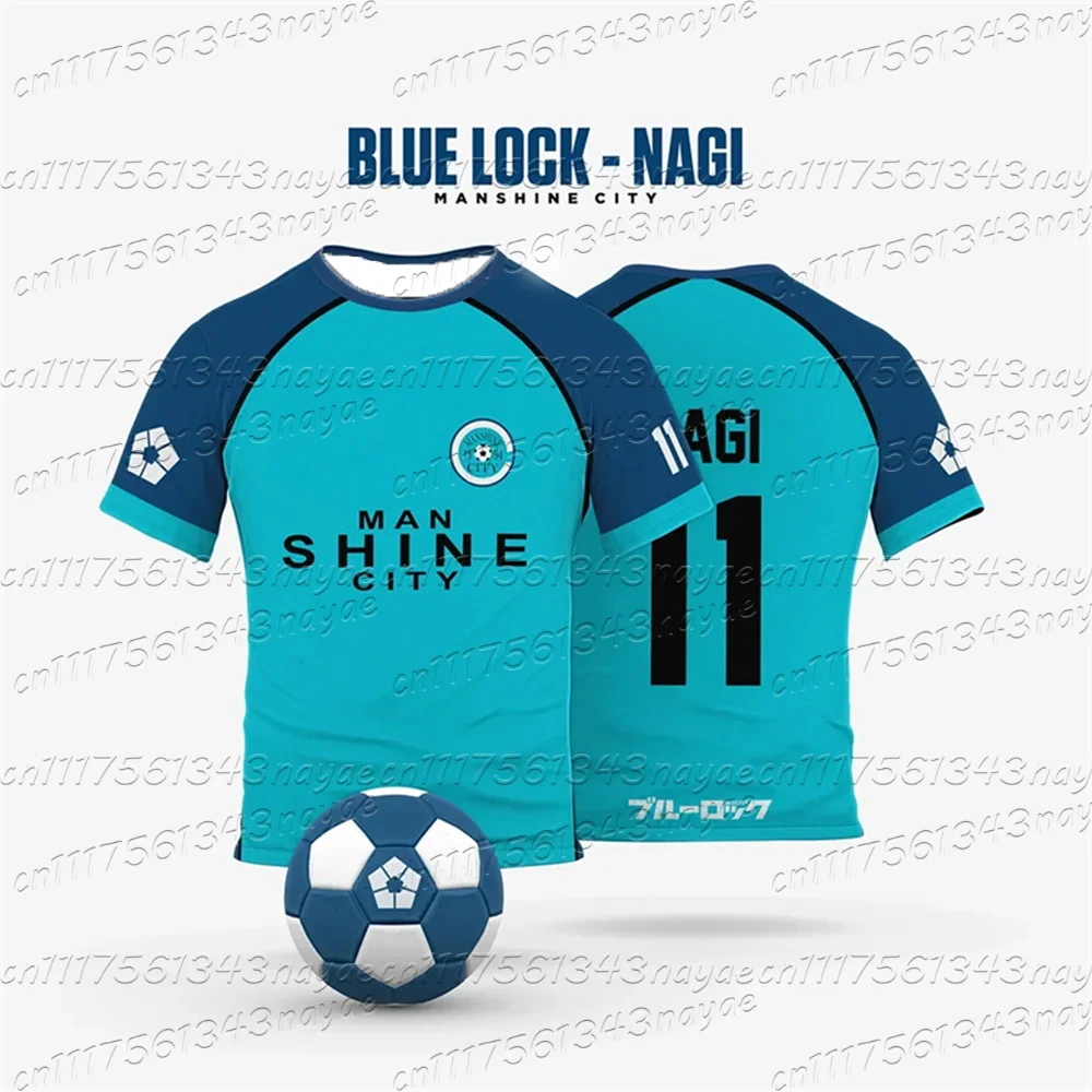 Blue Lock, Manshine City, Anime-Cosplay, Herren- und Damen-Sommer-T-Shirt mit kurzen Ärmeln, 2026, Sport-T-Shirt für Kinder. – Detail 11