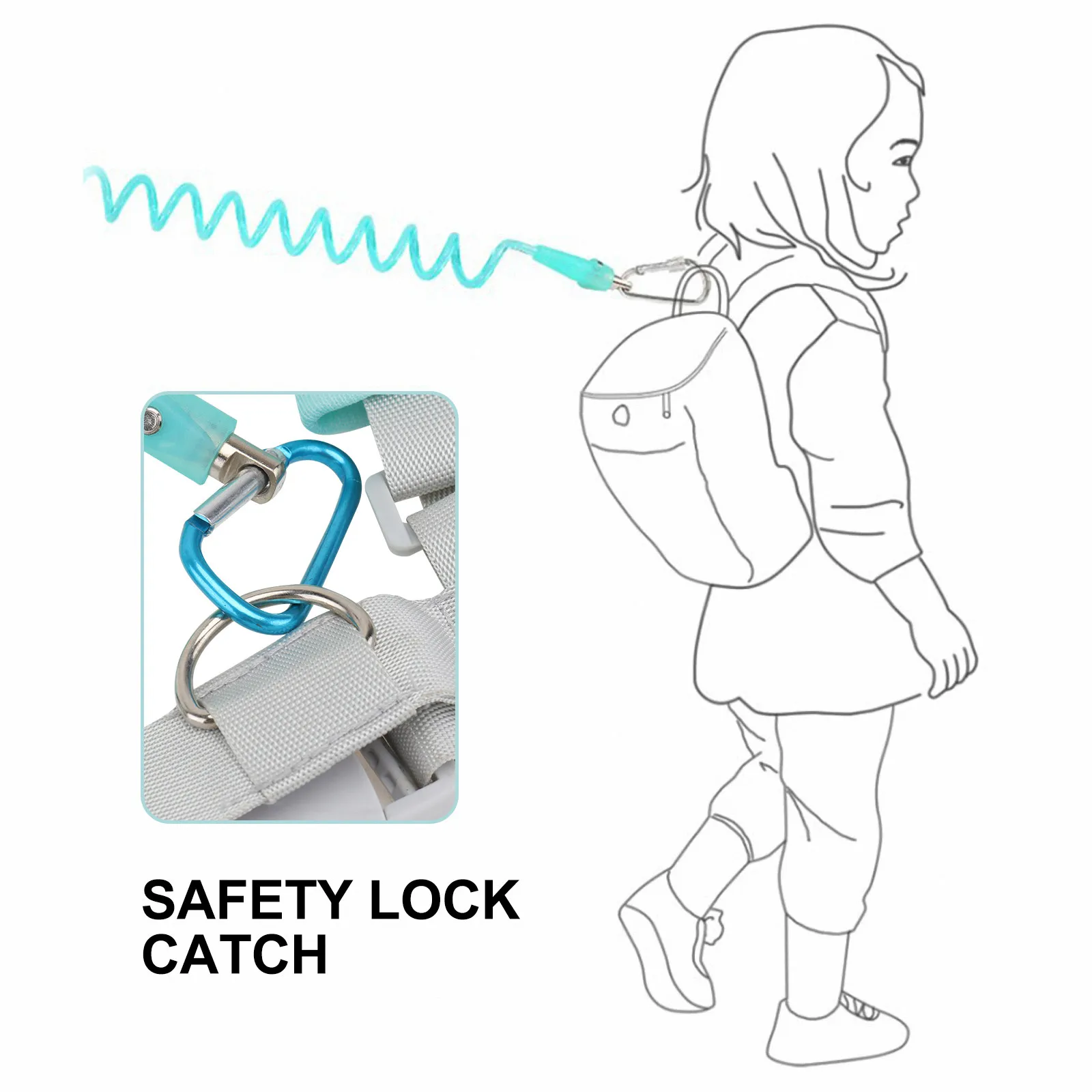 

2pcs 2.5M Anti Lost Safety Harness For Kids Adjustable Wrist Link Leash Child Traction Rope Reflective Strap Baby Walking