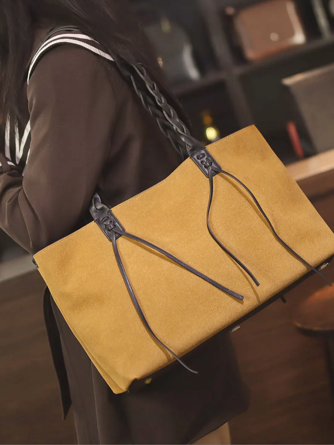 laid-ba-chic-frosted-tote-bag-women's-2026-new-high-end-large-capaci-single-oulder-handbag-casual-simple-faion